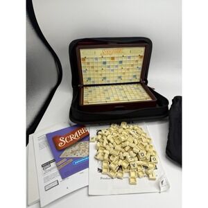 Scrabble Crossword Board Game Folio Travel Edition In Zippered Case Appears New